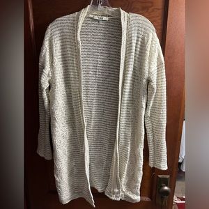 Anthropologie Rode Open Stitch Cardigan with lace detail size small